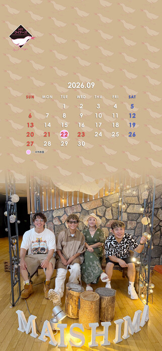 HY クイナーズ Calendar -202609-